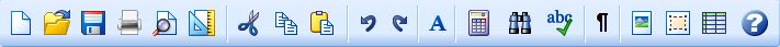 AbleWord main toolbar